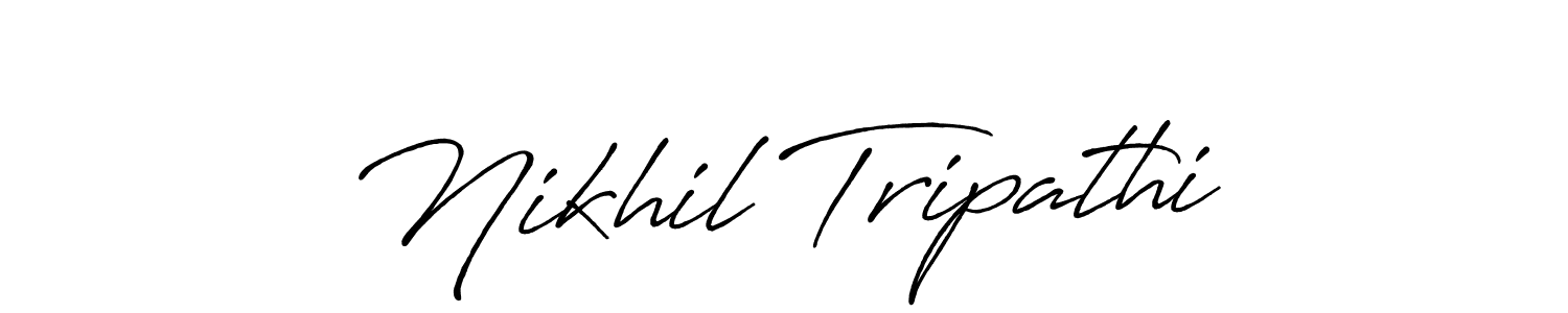 Design your own signature with our free online signature maker. With this signature software, you can create a handwritten (Antro_Vectra_Bolder) signature for name Nikhil Tripathi. Nikhil Tripathi signature style 7 images and pictures png