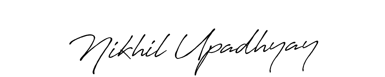 The best way (Antro_Vectra_Bolder) to make a short signature is to pick only two or three words in your name. The name Nikhil Upadhyay include a total of six letters. For converting this name. Nikhil Upadhyay signature style 7 images and pictures png