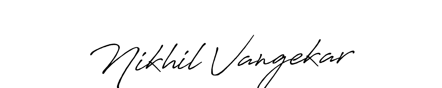 It looks lik you need a new signature style for name Nikhil Vangekar. Design unique handwritten (Antro_Vectra_Bolder) signature with our free signature maker in just a few clicks. Nikhil Vangekar signature style 7 images and pictures png