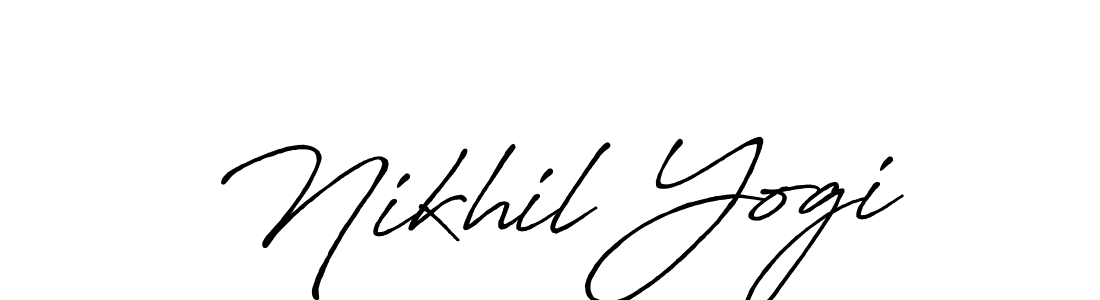 How to make Nikhil Yogi name signature. Use Antro_Vectra_Bolder style for creating short signs online. This is the latest handwritten sign. Nikhil Yogi signature style 7 images and pictures png