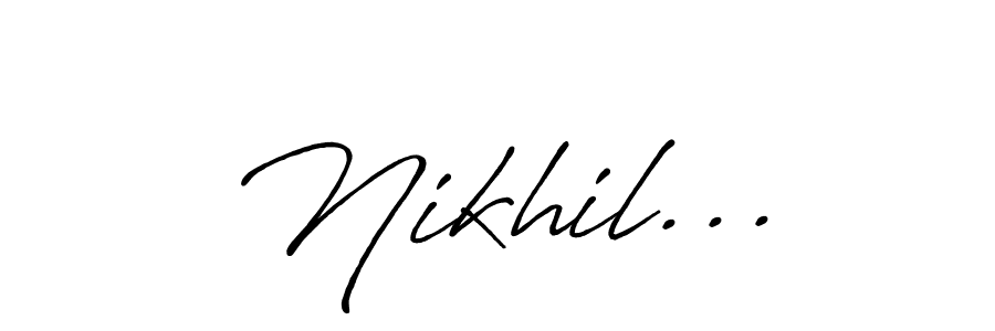 How to make Nikhil... signature? Antro_Vectra_Bolder is a professional autograph style. Create handwritten signature for Nikhil... name. Nikhil... signature style 7 images and pictures png