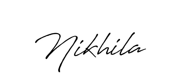 It looks lik you need a new signature style for name Nikhila. Design unique handwritten (Antro_Vectra_Bolder) signature with our free signature maker in just a few clicks. Nikhila signature style 7 images and pictures png