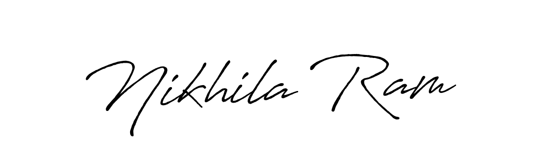 Nikhila Ram stylish signature style. Best Handwritten Sign (Antro_Vectra_Bolder) for my name. Handwritten Signature Collection Ideas for my name Nikhila Ram. Nikhila Ram signature style 7 images and pictures png