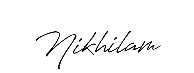 Similarly Antro_Vectra_Bolder is the best handwritten signature design. Signature creator online .You can use it as an online autograph creator for name Nikhilam. Nikhilam signature style 7 images and pictures png