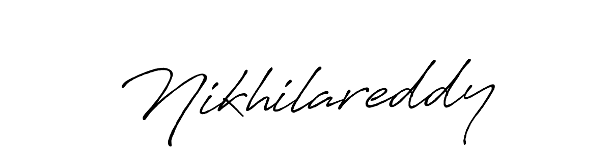 if you are searching for the best signature style for your name Nikhilareddy. so please give up your signature search. here we have designed multiple signature styles  using Antro_Vectra_Bolder. Nikhilareddy signature style 7 images and pictures png