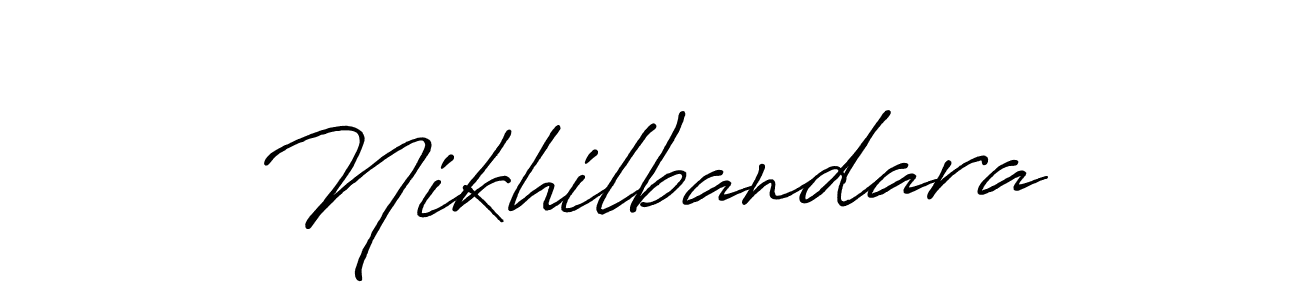 Make a beautiful signature design for name Nikhilbandara. With this signature (Antro_Vectra_Bolder) style, you can create a handwritten signature for free. Nikhilbandara signature style 7 images and pictures png