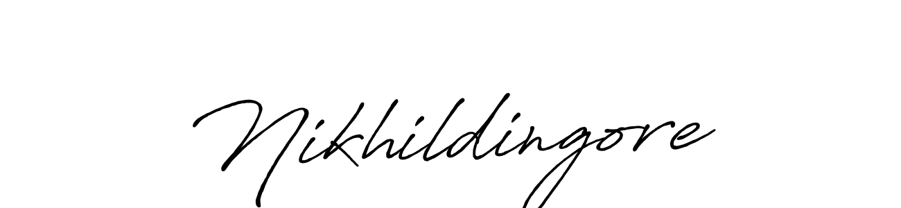 How to make Nikhildingore signature? Antro_Vectra_Bolder is a professional autograph style. Create handwritten signature for Nikhildingore name. Nikhildingore signature style 7 images and pictures png