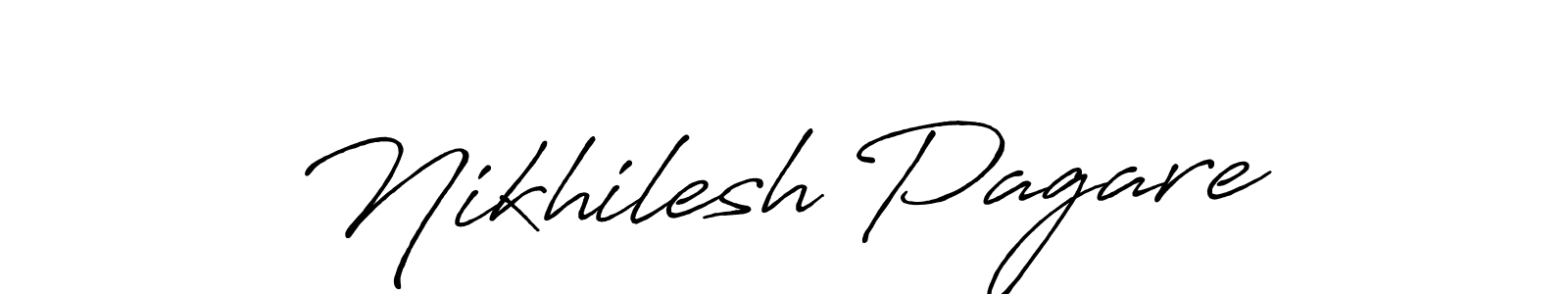 Also we have Nikhilesh Pagare name is the best signature style. Create professional handwritten signature collection using Antro_Vectra_Bolder autograph style. Nikhilesh Pagare signature style 7 images and pictures png