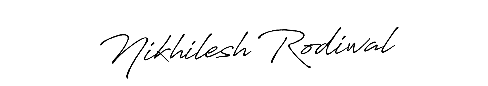 Also we have Nikhilesh Rodiwal name is the best signature style. Create professional handwritten signature collection using Antro_Vectra_Bolder autograph style. Nikhilesh Rodiwal signature style 7 images and pictures png