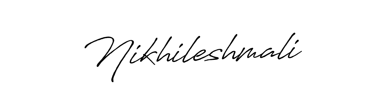 Design your own signature with our free online signature maker. With this signature software, you can create a handwritten (Antro_Vectra_Bolder) signature for name Nikhileshmali. Nikhileshmali signature style 7 images and pictures png