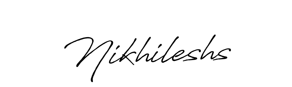 Nikhileshs stylish signature style. Best Handwritten Sign (Antro_Vectra_Bolder) for my name. Handwritten Signature Collection Ideas for my name Nikhileshs. Nikhileshs signature style 7 images and pictures png