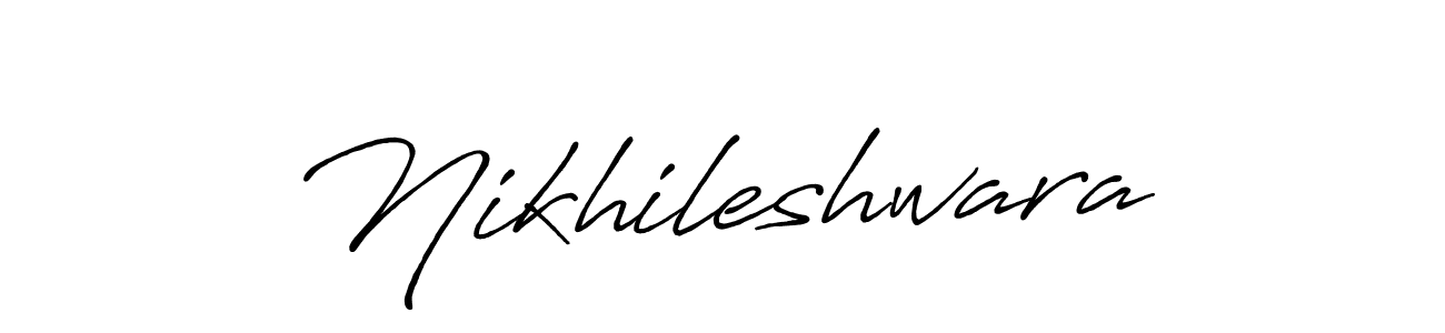 Use a signature maker to create a handwritten signature online. With this signature software, you can design (Antro_Vectra_Bolder) your own signature for name Nikhileshwara. Nikhileshwara signature style 7 images and pictures png