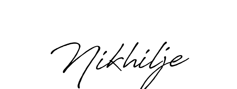 Create a beautiful signature design for name Nikhilje. With this signature (Antro_Vectra_Bolder) fonts, you can make a handwritten signature for free. Nikhilje signature style 7 images and pictures png