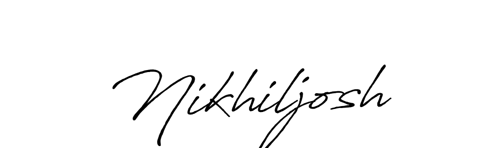 How to make Nikhiljosh name signature. Use Antro_Vectra_Bolder style for creating short signs online. This is the latest handwritten sign. Nikhiljosh signature style 7 images and pictures png