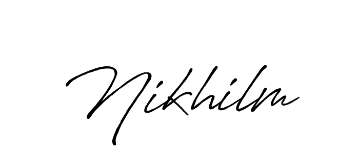 It looks lik you need a new signature style for name Nikhilm. Design unique handwritten (Antro_Vectra_Bolder) signature with our free signature maker in just a few clicks. Nikhilm signature style 7 images and pictures png