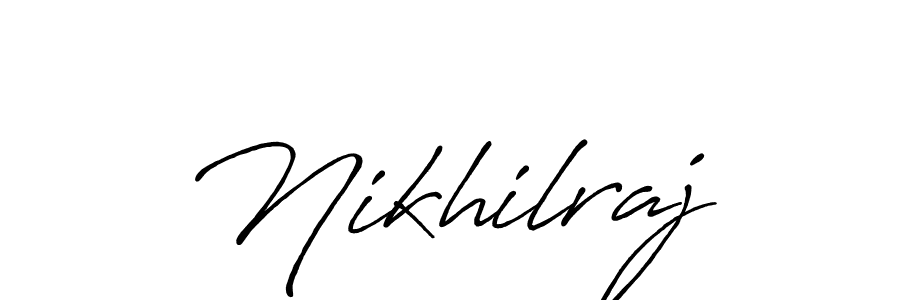 Nikhilraj stylish signature style. Best Handwritten Sign (Antro_Vectra_Bolder) for my name. Handwritten Signature Collection Ideas for my name Nikhilraj. Nikhilraj signature style 7 images and pictures png