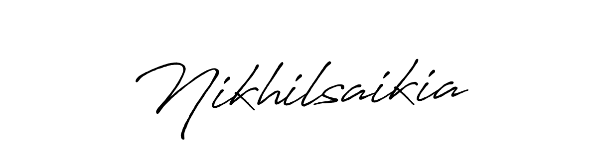 if you are searching for the best signature style for your name Nikhilsaikia. so please give up your signature search. here we have designed multiple signature styles  using Antro_Vectra_Bolder. Nikhilsaikia signature style 7 images and pictures png