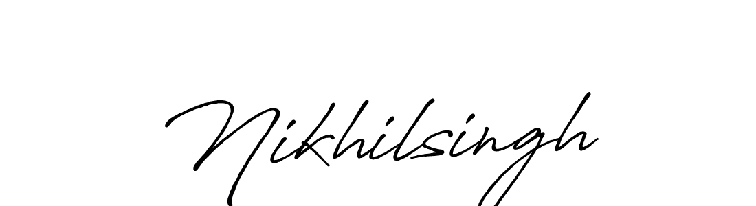 Antro_Vectra_Bolder is a professional signature style that is perfect for those who want to add a touch of class to their signature. It is also a great choice for those who want to make their signature more unique. Get Nikhilsingh name to fancy signature for free. Nikhilsingh signature style 7 images and pictures png