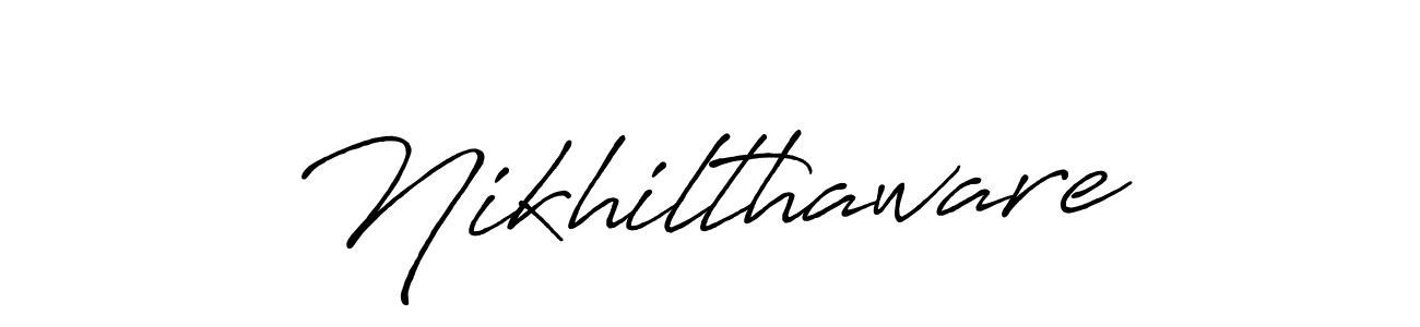 Design your own signature with our free online signature maker. With this signature software, you can create a handwritten (Antro_Vectra_Bolder) signature for name Nikhilthaware. Nikhilthaware signature style 7 images and pictures png