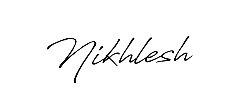 Similarly Antro_Vectra_Bolder is the best handwritten signature design. Signature creator online .You can use it as an online autograph creator for name Nikhlesh. Nikhlesh signature style 7 images and pictures png