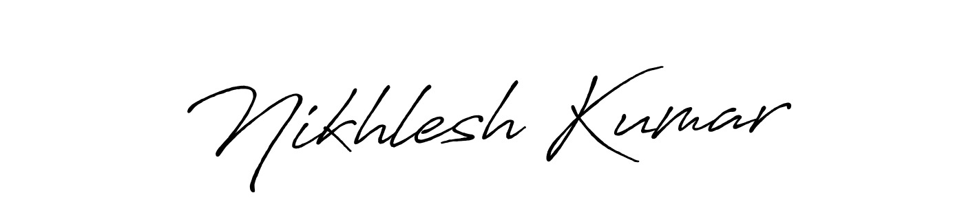 Make a beautiful signature design for name Nikhlesh Kumar. Use this online signature maker to create a handwritten signature for free. Nikhlesh Kumar signature style 7 images and pictures png