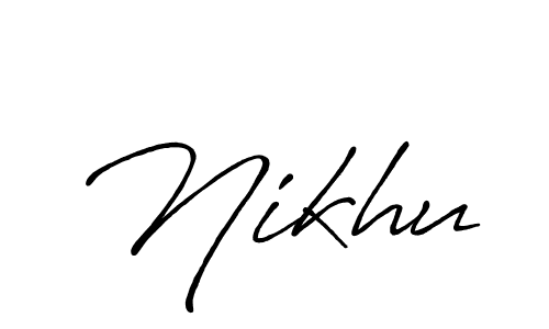 Once you've used our free online signature maker to create your best signature Antro_Vectra_Bolder style, it's time to enjoy all of the benefits that Nikhu name signing documents. Nikhu signature style 7 images and pictures png