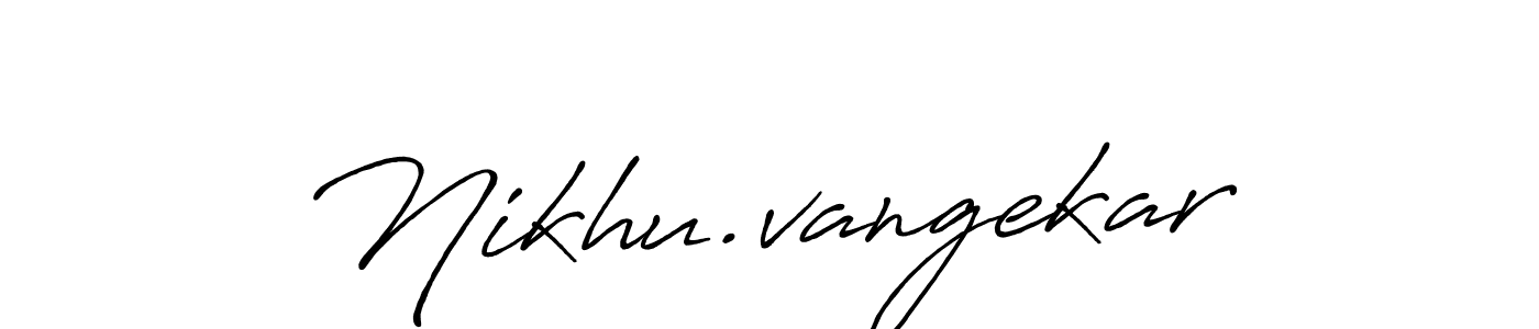 How to make Nikhu.vangekar name signature. Use Antro_Vectra_Bolder style for creating short signs online. This is the latest handwritten sign. Nikhu.vangekar signature style 7 images and pictures png