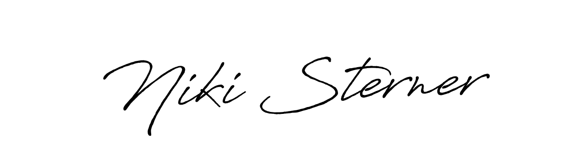 Niki Sterner stylish signature style. Best Handwritten Sign (Antro_Vectra_Bolder) for my name. Handwritten Signature Collection Ideas for my name Niki Sterner. Niki Sterner signature style 7 images and pictures png