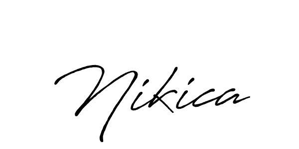 You should practise on your own different ways (Antro_Vectra_Bolder) to write your name (Nikica) in signature. don't let someone else do it for you. Nikica signature style 7 images and pictures png