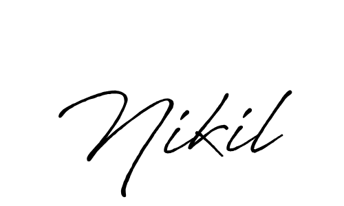 Design your own signature with our free online signature maker. With this signature software, you can create a handwritten (Antro_Vectra_Bolder) signature for name Nikil. Nikil signature style 7 images and pictures png