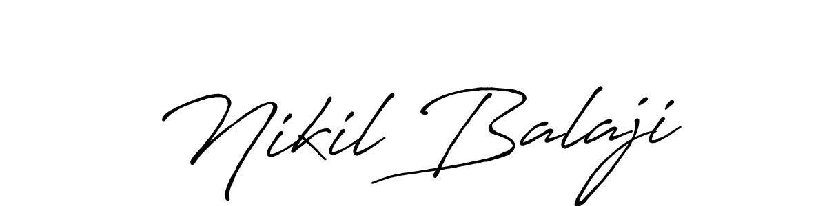 Nikil Balaji stylish signature style. Best Handwritten Sign (Antro_Vectra_Bolder) for my name. Handwritten Signature Collection Ideas for my name Nikil Balaji. Nikil Balaji signature style 7 images and pictures png