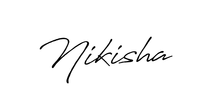 Nikisha stylish signature style. Best Handwritten Sign (Antro_Vectra_Bolder) for my name. Handwritten Signature Collection Ideas for my name Nikisha. Nikisha signature style 7 images and pictures png