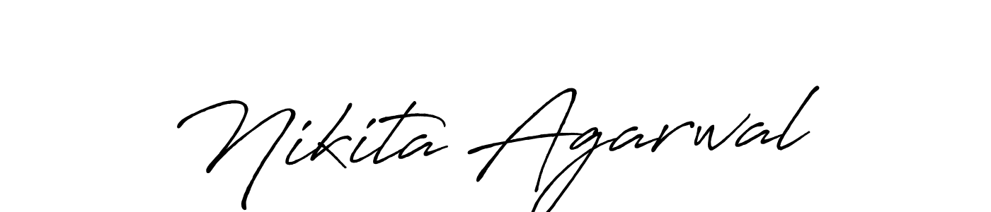 How to make Nikita Agarwal name signature. Use Antro_Vectra_Bolder style for creating short signs online. This is the latest handwritten sign. Nikita Agarwal signature style 7 images and pictures png