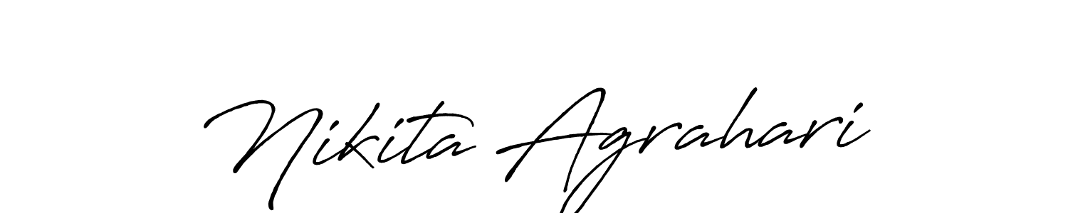 It looks lik you need a new signature style for name Nikita Agrahari. Design unique handwritten (Antro_Vectra_Bolder) signature with our free signature maker in just a few clicks. Nikita Agrahari signature style 7 images and pictures png