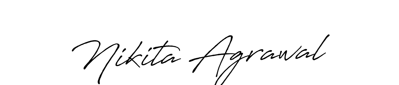 Make a beautiful signature design for name Nikita Agrawal. With this signature (Antro_Vectra_Bolder) style, you can create a handwritten signature for free. Nikita Agrawal signature style 7 images and pictures png