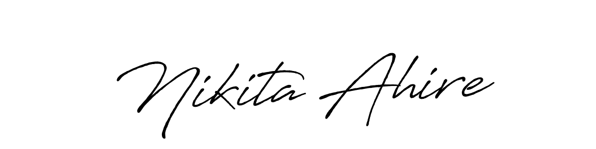 Antro_Vectra_Bolder is a professional signature style that is perfect for those who want to add a touch of class to their signature. It is also a great choice for those who want to make their signature more unique. Get Nikita Ahire name to fancy signature for free. Nikita Ahire signature style 7 images and pictures png