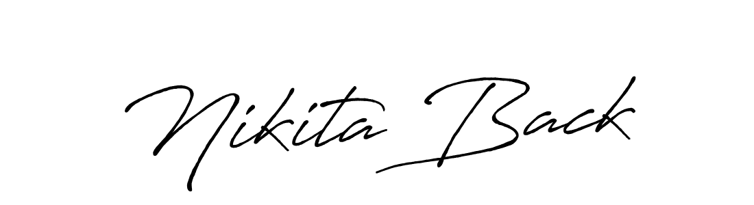 Make a beautiful signature design for name Nikita Back. With this signature (Antro_Vectra_Bolder) style, you can create a handwritten signature for free. Nikita Back signature style 7 images and pictures png