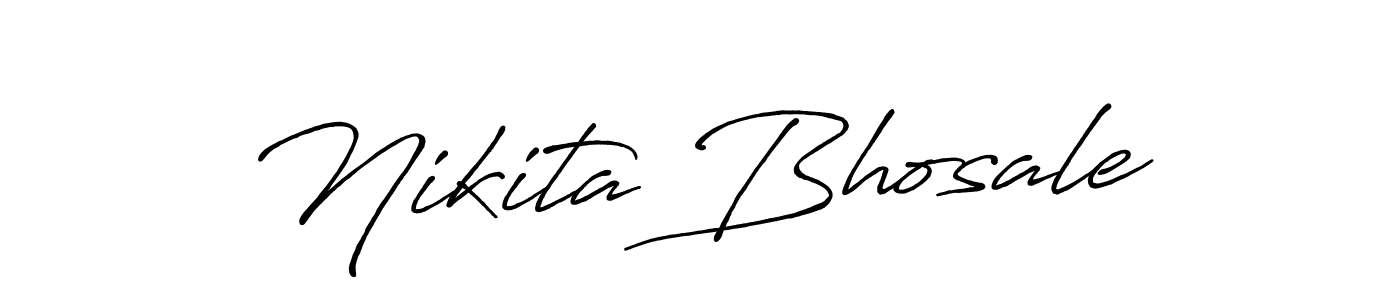 How to make Nikita Bhosale signature? Antro_Vectra_Bolder is a professional autograph style. Create handwritten signature for Nikita Bhosale name. Nikita Bhosale signature style 7 images and pictures png