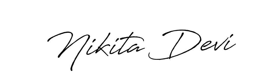 It looks lik you need a new signature style for name Nikita Devi. Design unique handwritten (Antro_Vectra_Bolder) signature with our free signature maker in just a few clicks. Nikita Devi signature style 7 images and pictures png