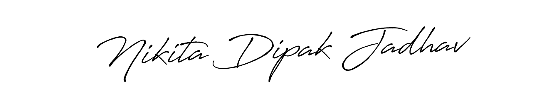 Use a signature maker to create a handwritten signature online. With this signature software, you can design (Antro_Vectra_Bolder) your own signature for name Nikita Dipak Jadhav. Nikita Dipak Jadhav signature style 7 images and pictures png
