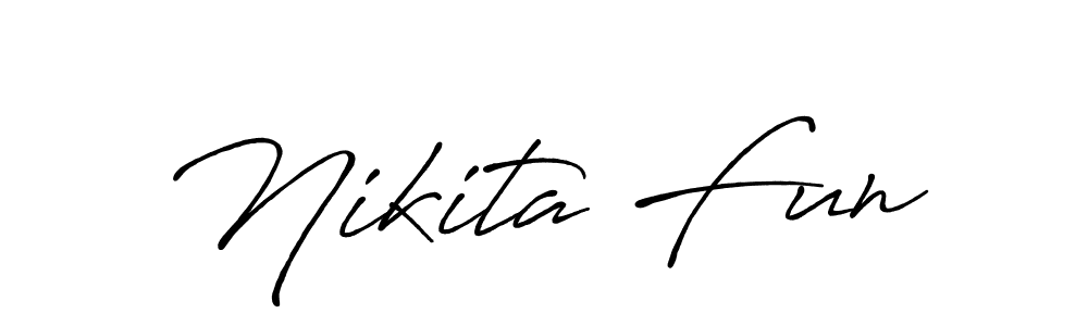 Design your own signature with our free online signature maker. With this signature software, you can create a handwritten (Antro_Vectra_Bolder) signature for name Nikita Fun. Nikita Fun signature style 7 images and pictures png