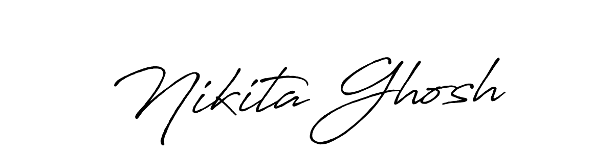 Make a beautiful signature design for name Nikita Ghosh. With this signature (Antro_Vectra_Bolder) style, you can create a handwritten signature for free. Nikita Ghosh signature style 7 images and pictures png