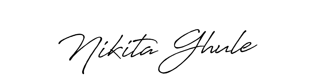 Create a beautiful signature design for name Nikita Ghule. With this signature (Antro_Vectra_Bolder) fonts, you can make a handwritten signature for free. Nikita Ghule signature style 7 images and pictures png