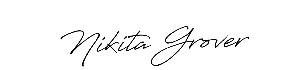 Make a beautiful signature design for name Nikita Grover. With this signature (Antro_Vectra_Bolder) style, you can create a handwritten signature for free. Nikita Grover signature style 7 images and pictures png