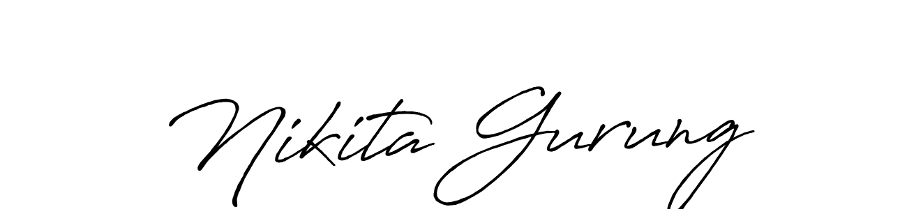 How to Draw Nikita Gurung signature style? Antro_Vectra_Bolder is a latest design signature styles for name Nikita Gurung. Nikita Gurung signature style 7 images and pictures png