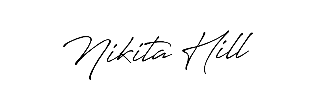 Make a beautiful signature design for name Nikita Hill. With this signature (Antro_Vectra_Bolder) style, you can create a handwritten signature for free. Nikita Hill signature style 7 images and pictures png