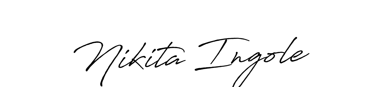 You should practise on your own different ways (Antro_Vectra_Bolder) to write your name (Nikita Ingole) in signature. don't let someone else do it for you. Nikita Ingole signature style 7 images and pictures png