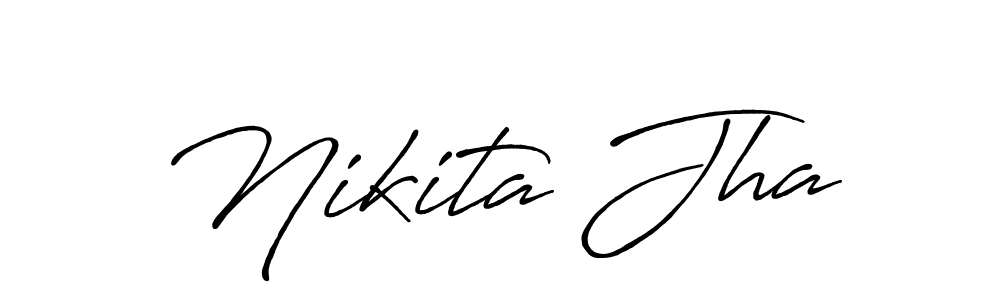 if you are searching for the best signature style for your name Nikita Jha. so please give up your signature search. here we have designed multiple signature styles  using Antro_Vectra_Bolder. Nikita Jha signature style 7 images and pictures png