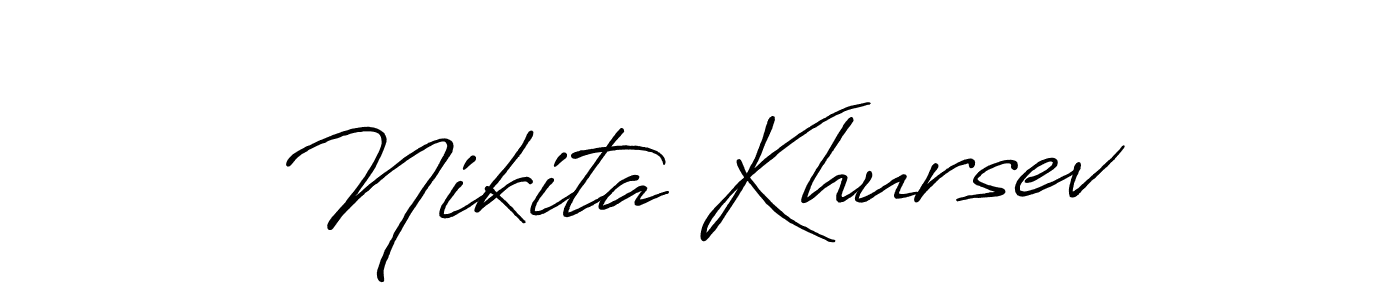 It looks lik you need a new signature style for name Nikita Khursev. Design unique handwritten (Antro_Vectra_Bolder) signature with our free signature maker in just a few clicks. Nikita Khursev signature style 7 images and pictures png