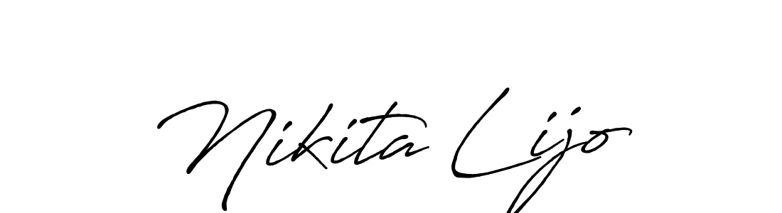 Also we have Nikita Lijo name is the best signature style. Create professional handwritten signature collection using Antro_Vectra_Bolder autograph style. Nikita Lijo signature style 7 images and pictures png